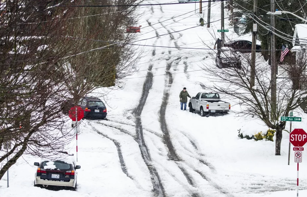 Slippery and Slow: Seattle Drivers, Look for Icy Roads and Travel Ahead