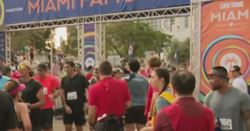 Thousands of people participated in the Miami Marathon, and a runner finished in less than 3 hours